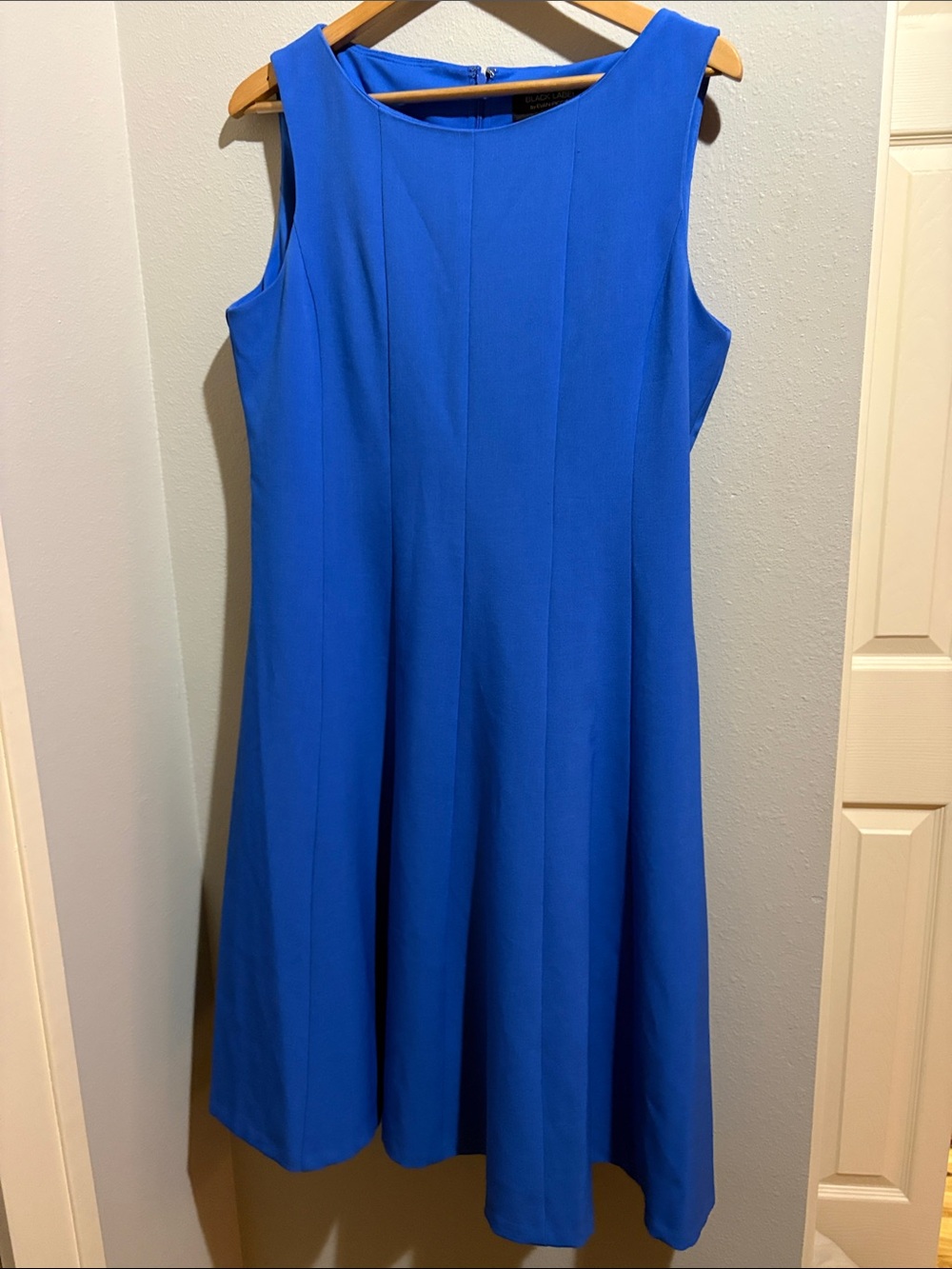 Classic Sleeveless A-Line Dress in Royal Blue (size 12)